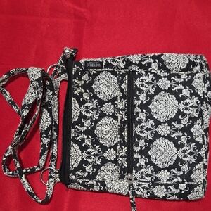 Vera Bradley Elegant Black and Cream Crossbody Bag